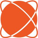 Universal fit icon orange globe design